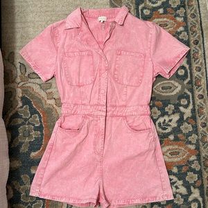 Bright pink boutique romper- worn once